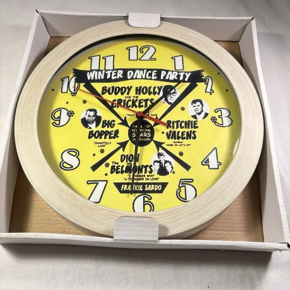 Buddy Holly Winter Dance Party Wall Clock Art Decor Original Gift 10 1/2 
